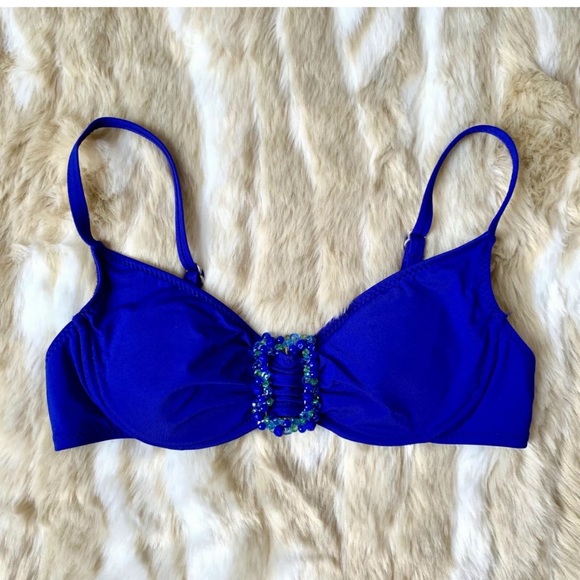 BECCA Other - BECCA Rebecca Virtue Beaded Underwire Bikini Top